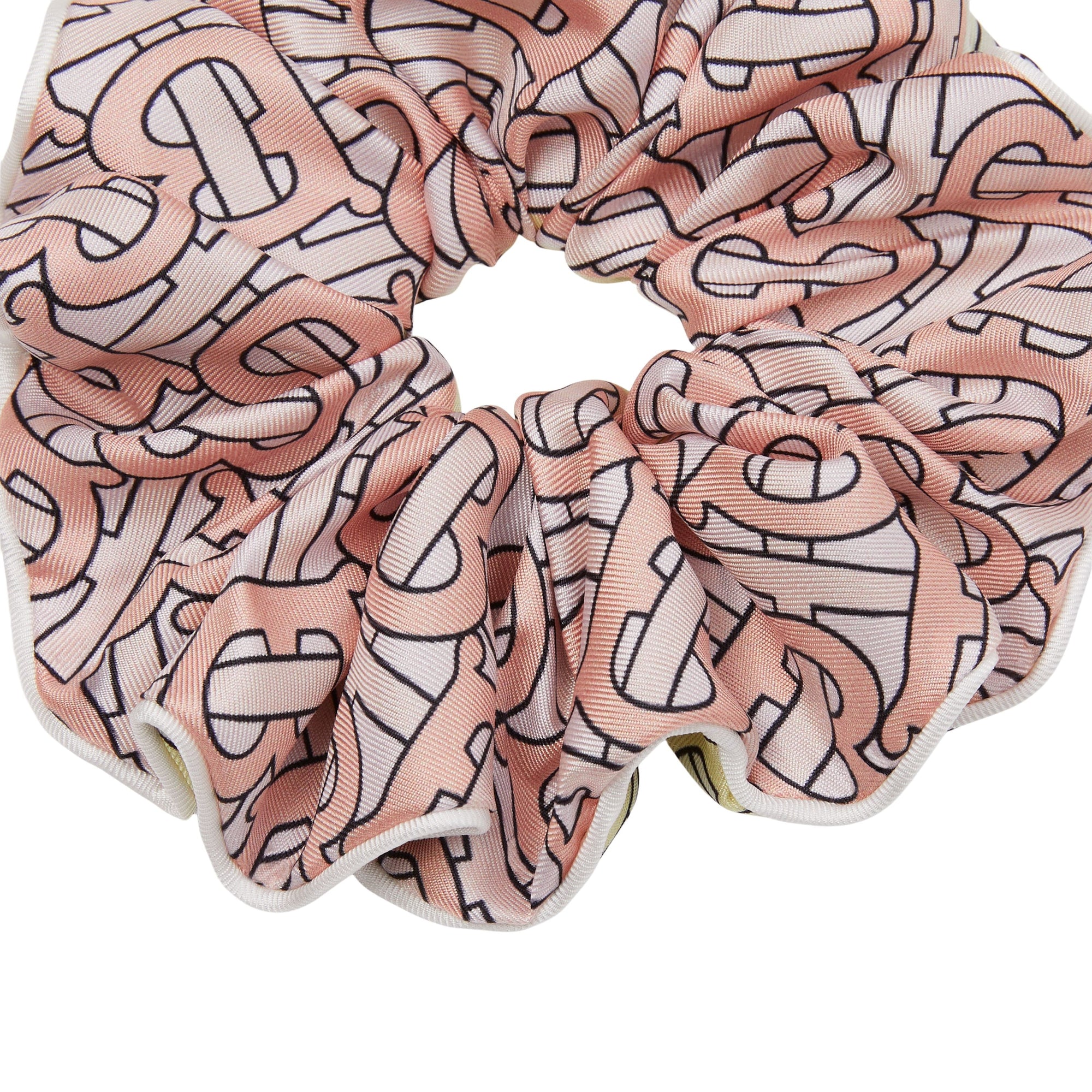 Chouchou en sergé de soie Monogram - Blush Pattern