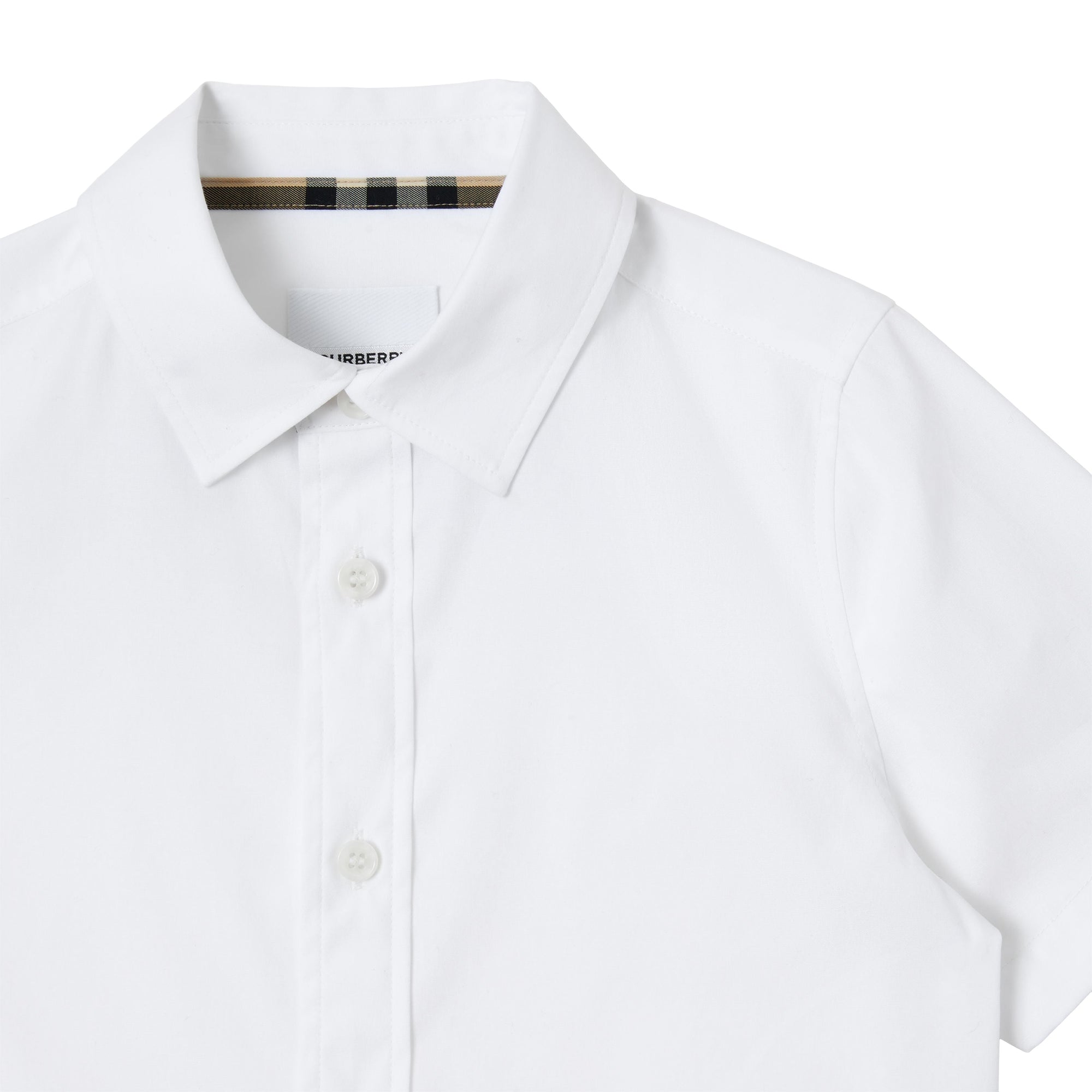 Chemise à manches courtes à logo - White