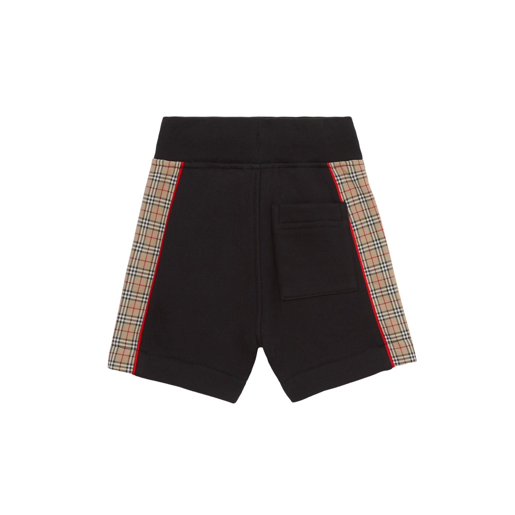Short à cordon et motif Check - Black