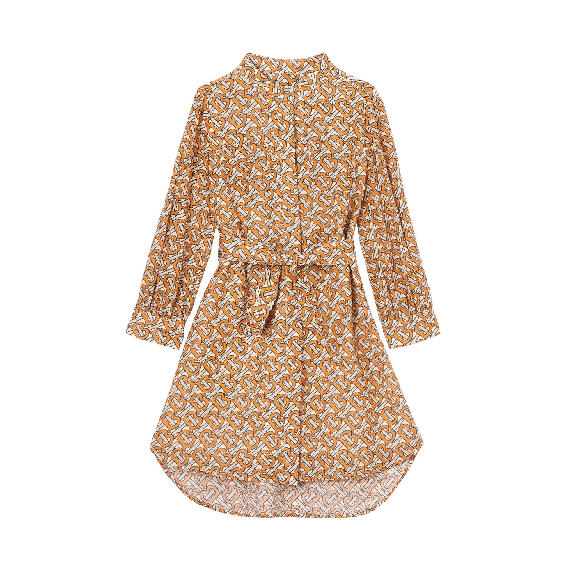 Robe chemise à motif monogramme - Bright Orange