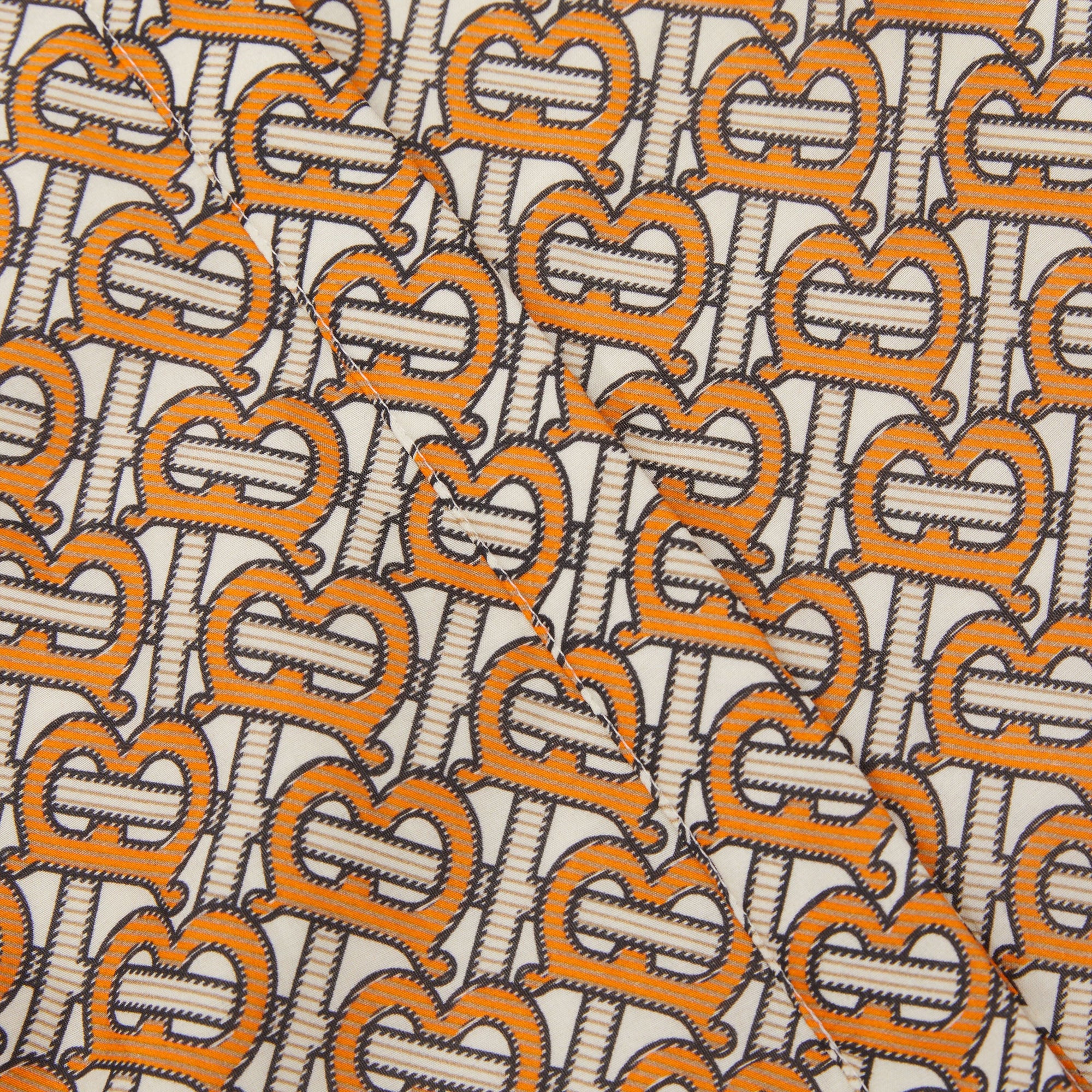 Robe chemise à motif monogramme - Bright Orange