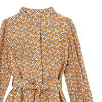 Robe chemise à motif monogramme - Bright Orange