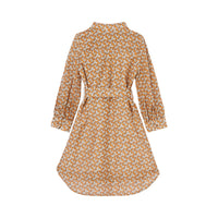 Robe chemise à motif monogramme - Bright Orange