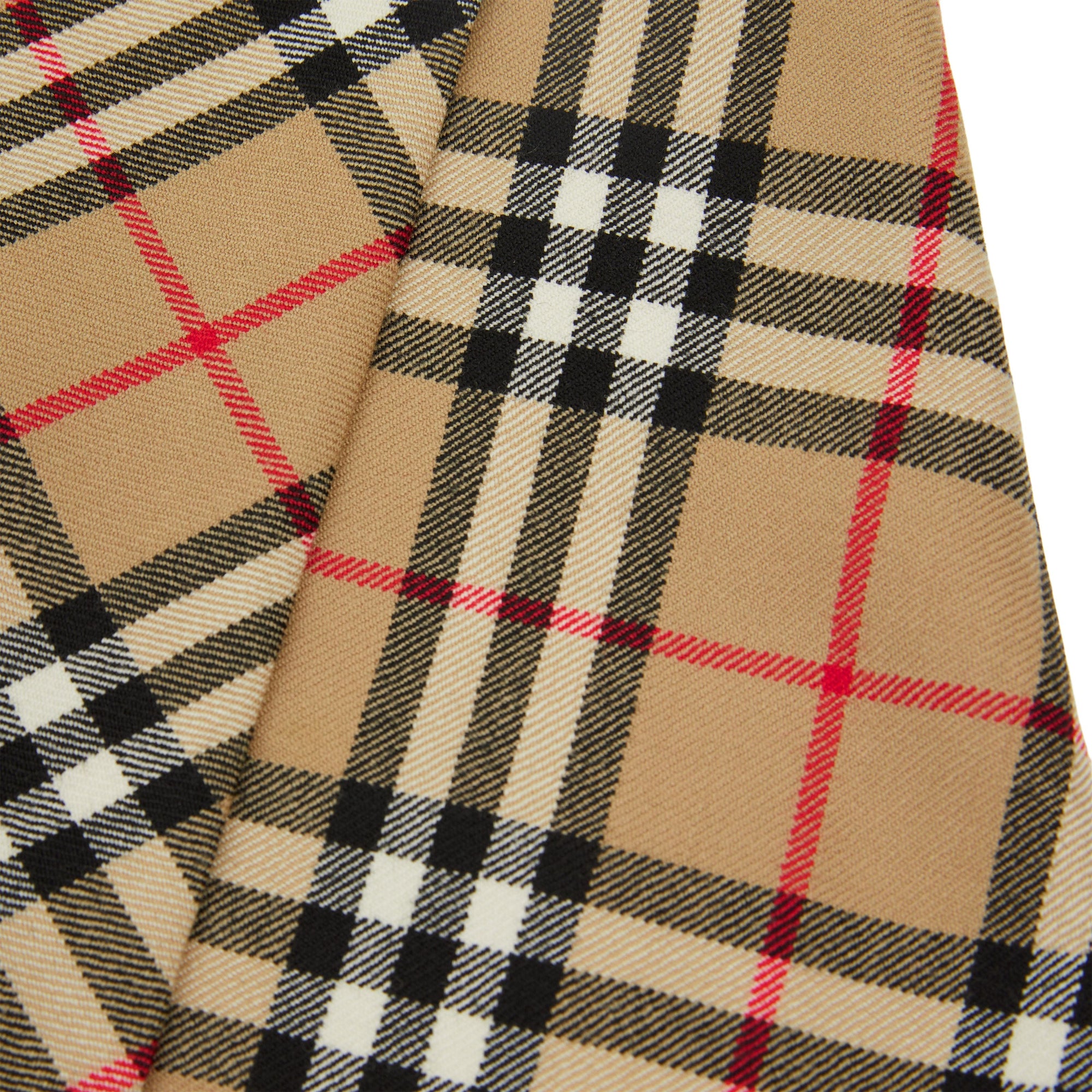 Jupe plissée en laine à motif Vintage check - Archive Beige Check