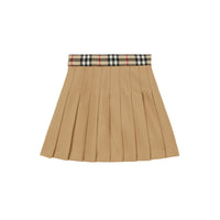 Jupe plissée en laine à motif Vintage check - Archive Beige Check