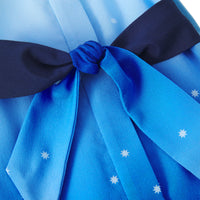 Robe en crêpe de soie à imprimé constellation - Pale Blue & Navy Pattern