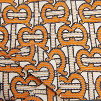 Short ajusté en coton à imprimé monogramme - Bright Orange