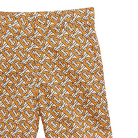 Short ajusté en coton à imprimé monogramme - Bright Orange