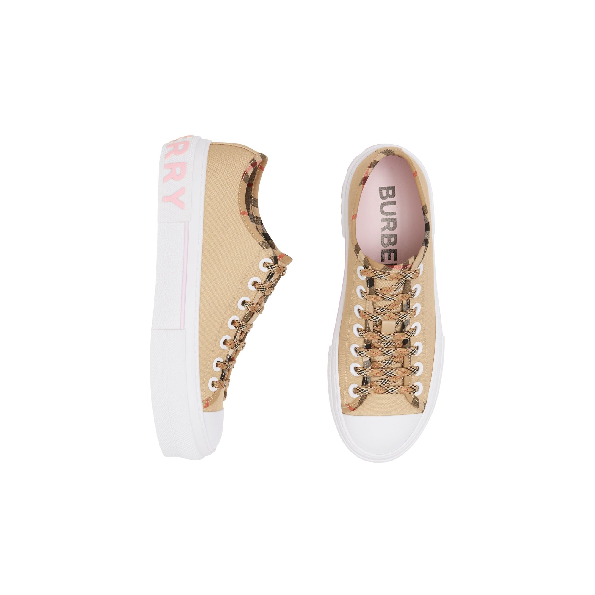 Sneakers en toile à carreaux vintage - Soft Fawn