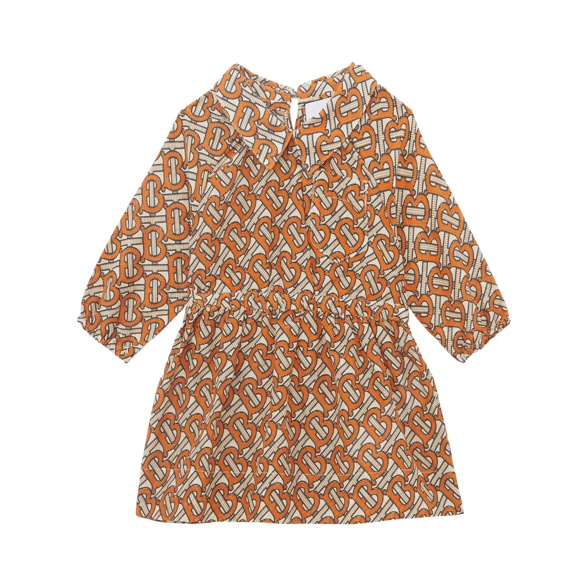 Robe chemise à motif monogramme à bloomer - Bright Orange