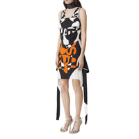 Robe sans manches à imprimé slogan - Bright Orange