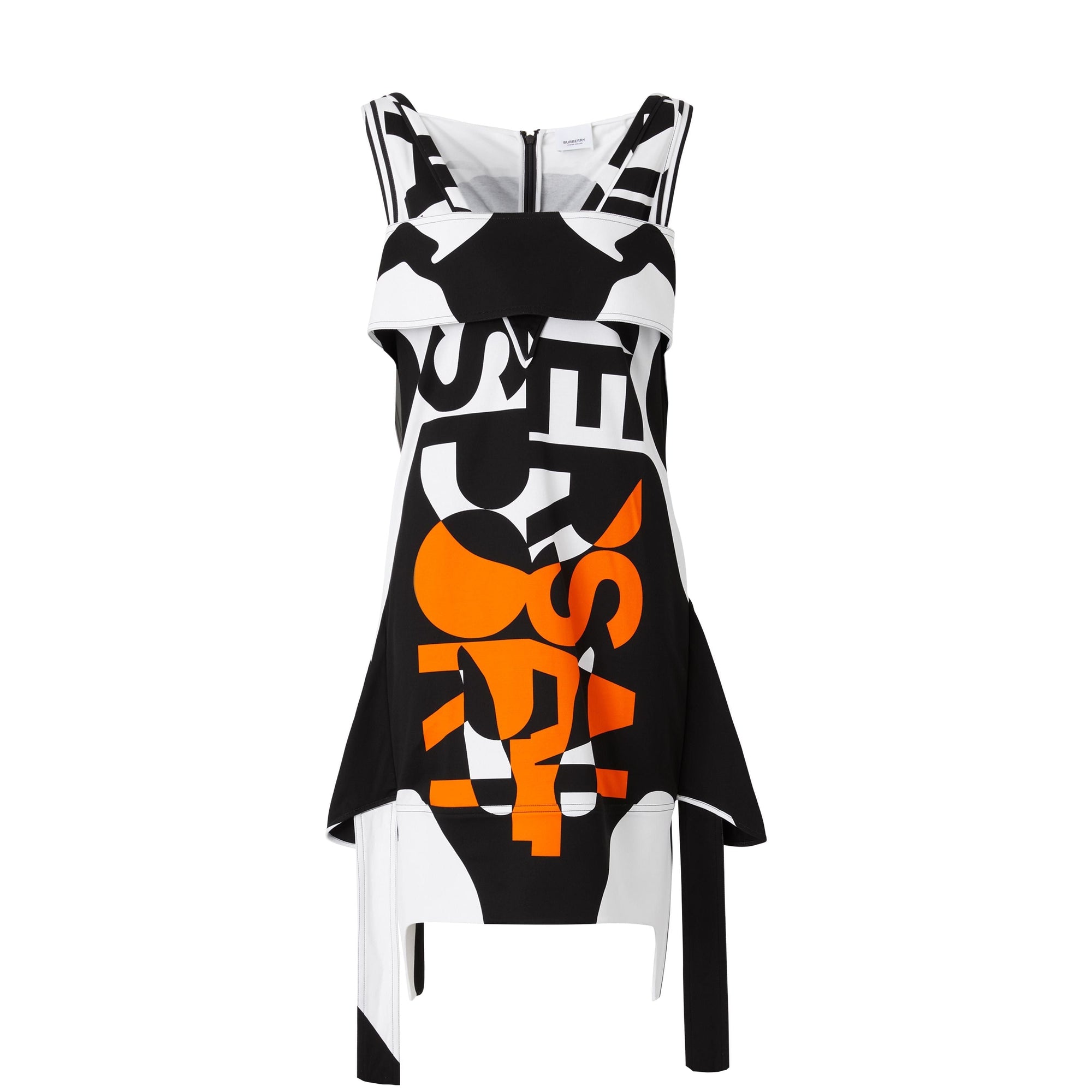 Robe sans manches à imprimé slogan - Bright Orange