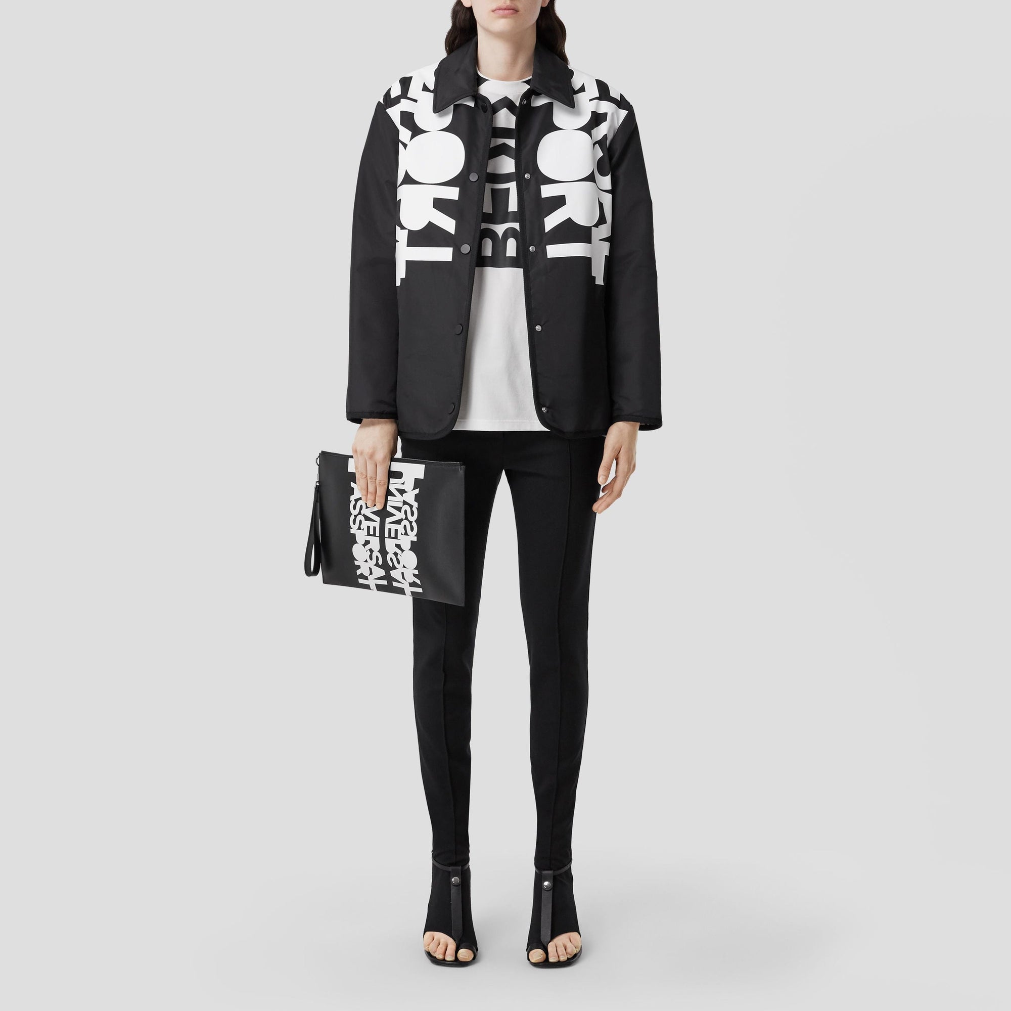 Veste réversible à motif check - Black