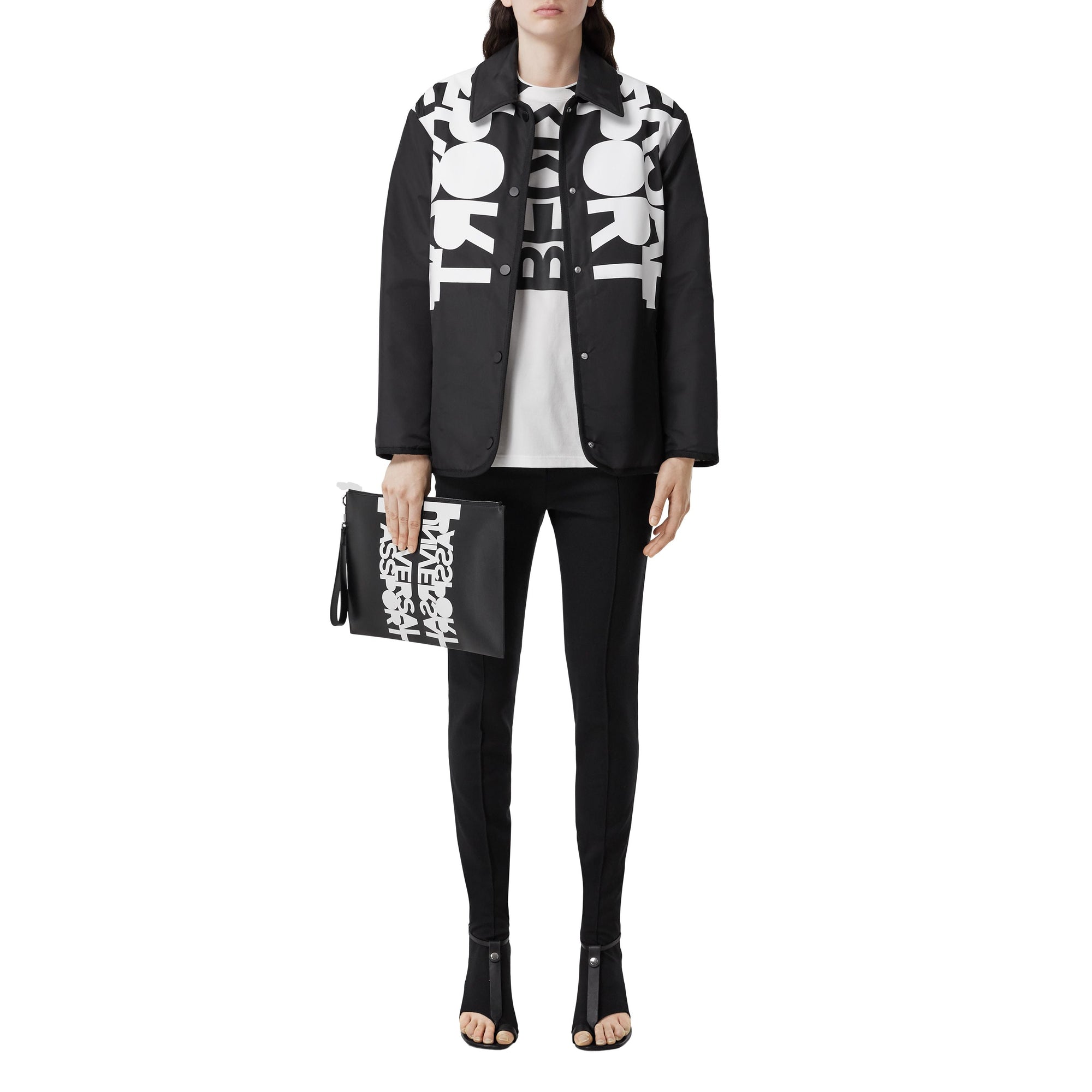 Veste réversible à motif check - Black