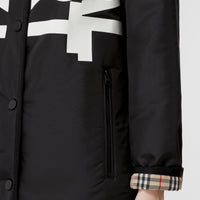 Veste réversible à motif check - Black