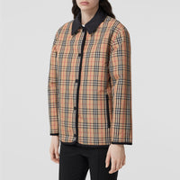 Veste réversible à motif check - Black