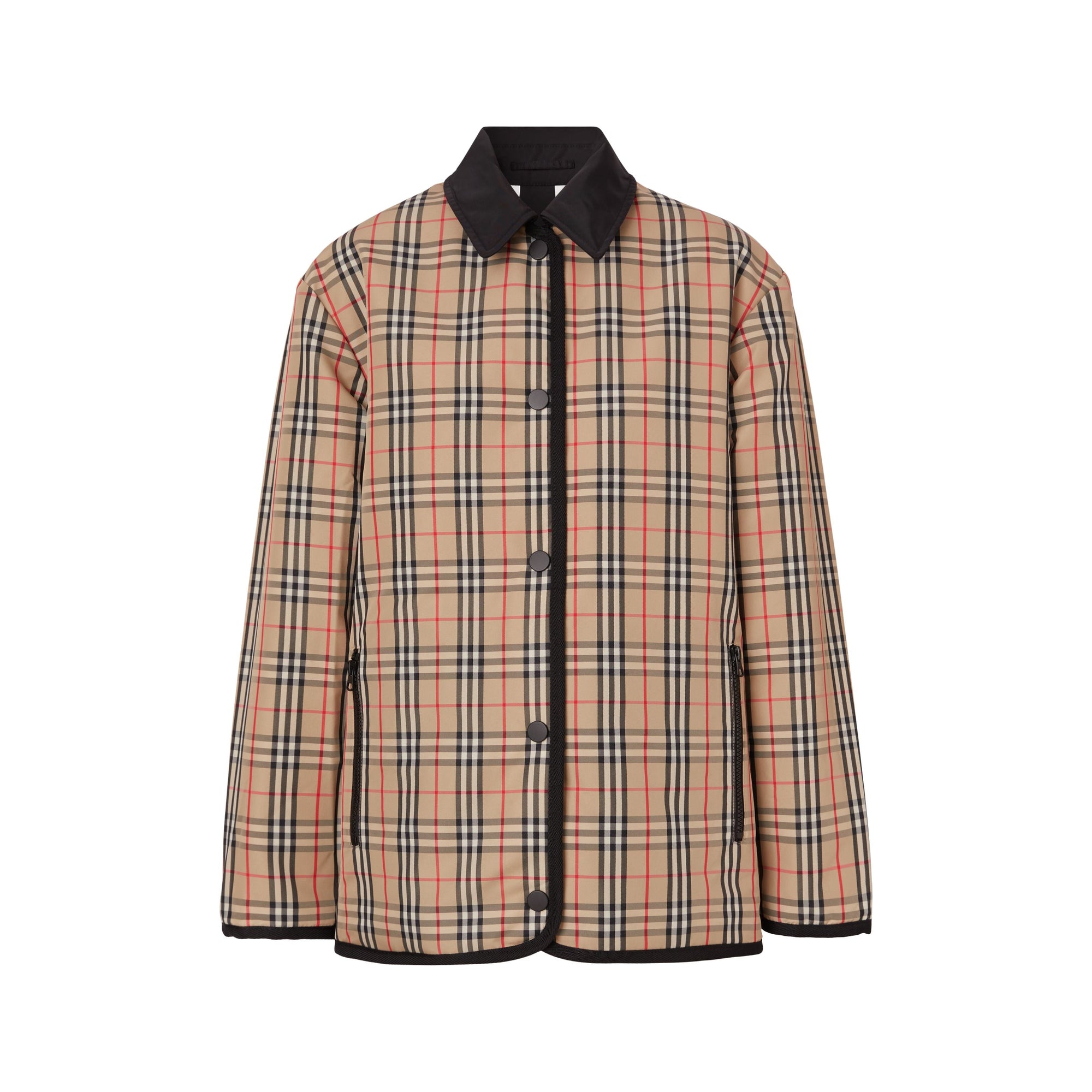 Veste réversible à motif check - Black