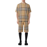 T-shirt en jacquard de soie et laine - Truffle Check