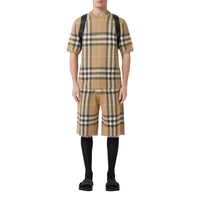 T-shirt en jacquard de soie et laine - Truffle Check