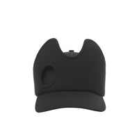 Casquette de baseball en gabardine de coton avec découpe - Black