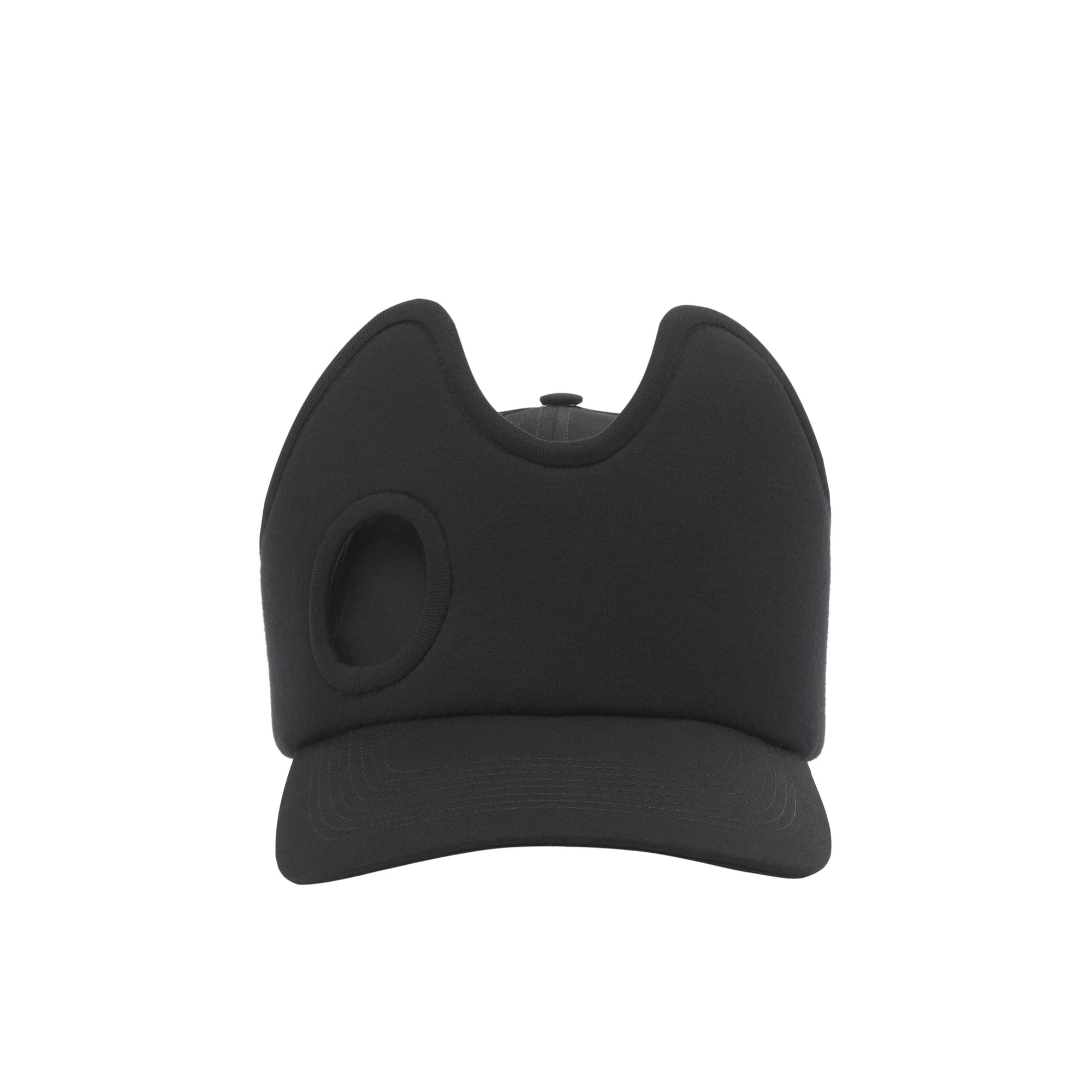 Casquette de baseball en gabardine de coton avec découpe - Black