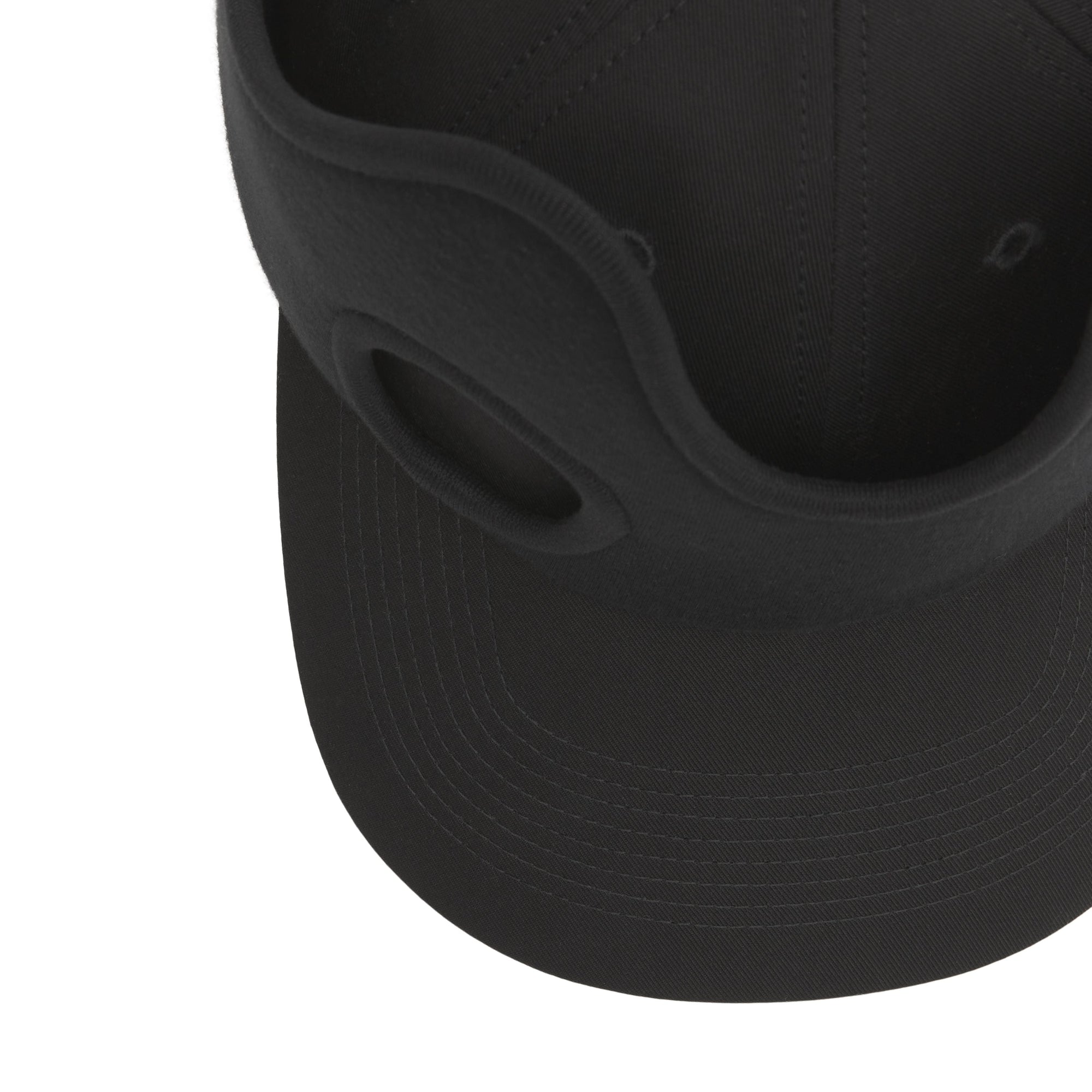 Casquette de baseball en gabardine de coton avec découpe - Black