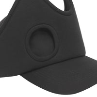 Casquette de baseball en gabardine de coton avec découpe - Black