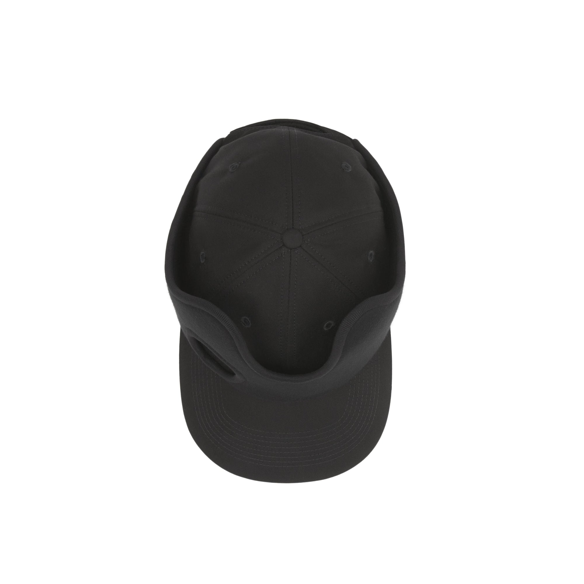 Casquette de baseball en gabardine de coton avec découpe - Black