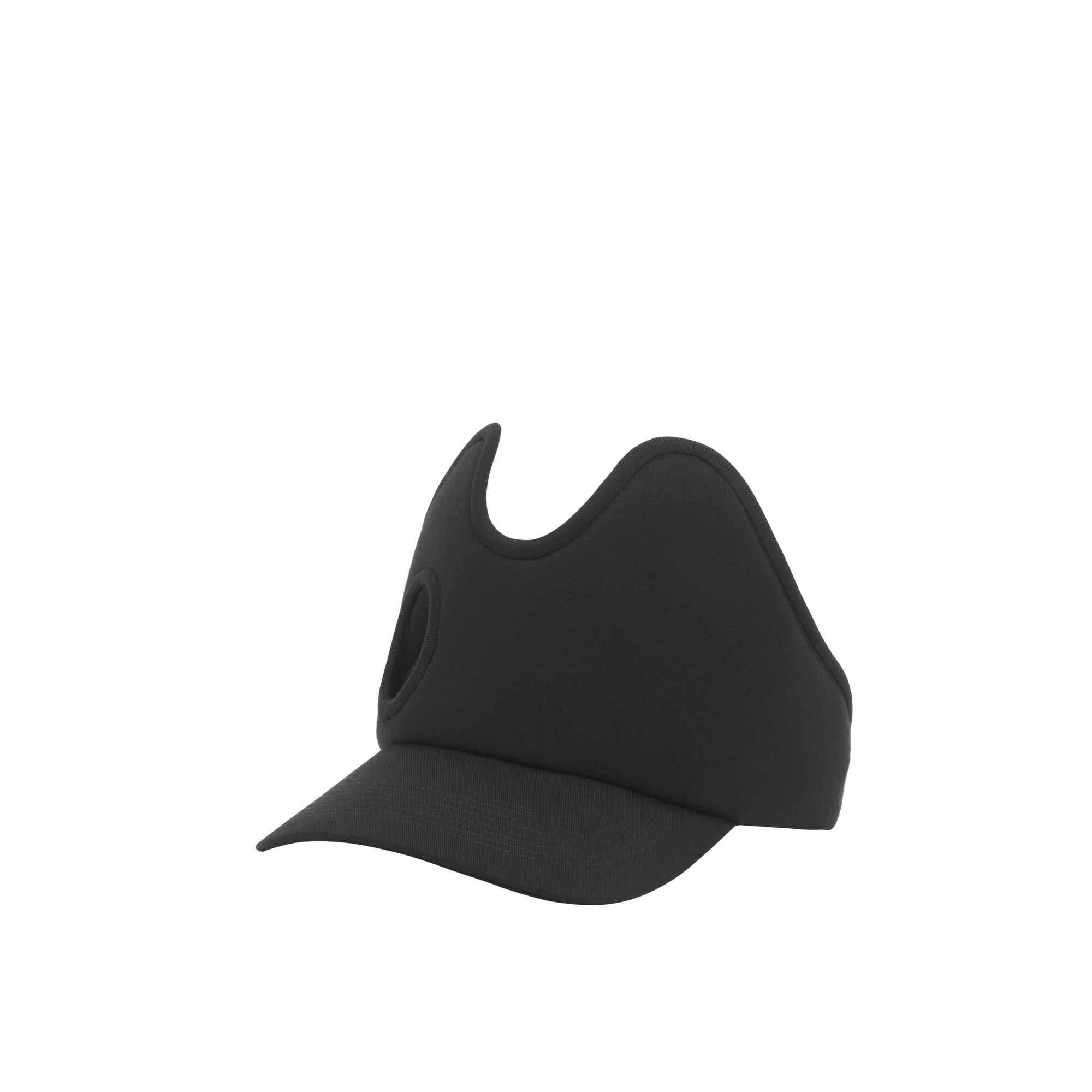 Casquette de baseball en gabardine de coton avec découpe - Black