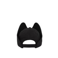 Casquette de baseball en gabardine de coton avec découpe - Black
