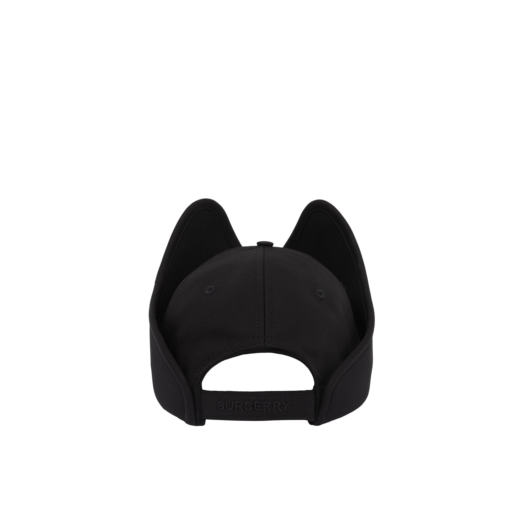Casquette de baseball en gabardine de coton avec découpe - Black