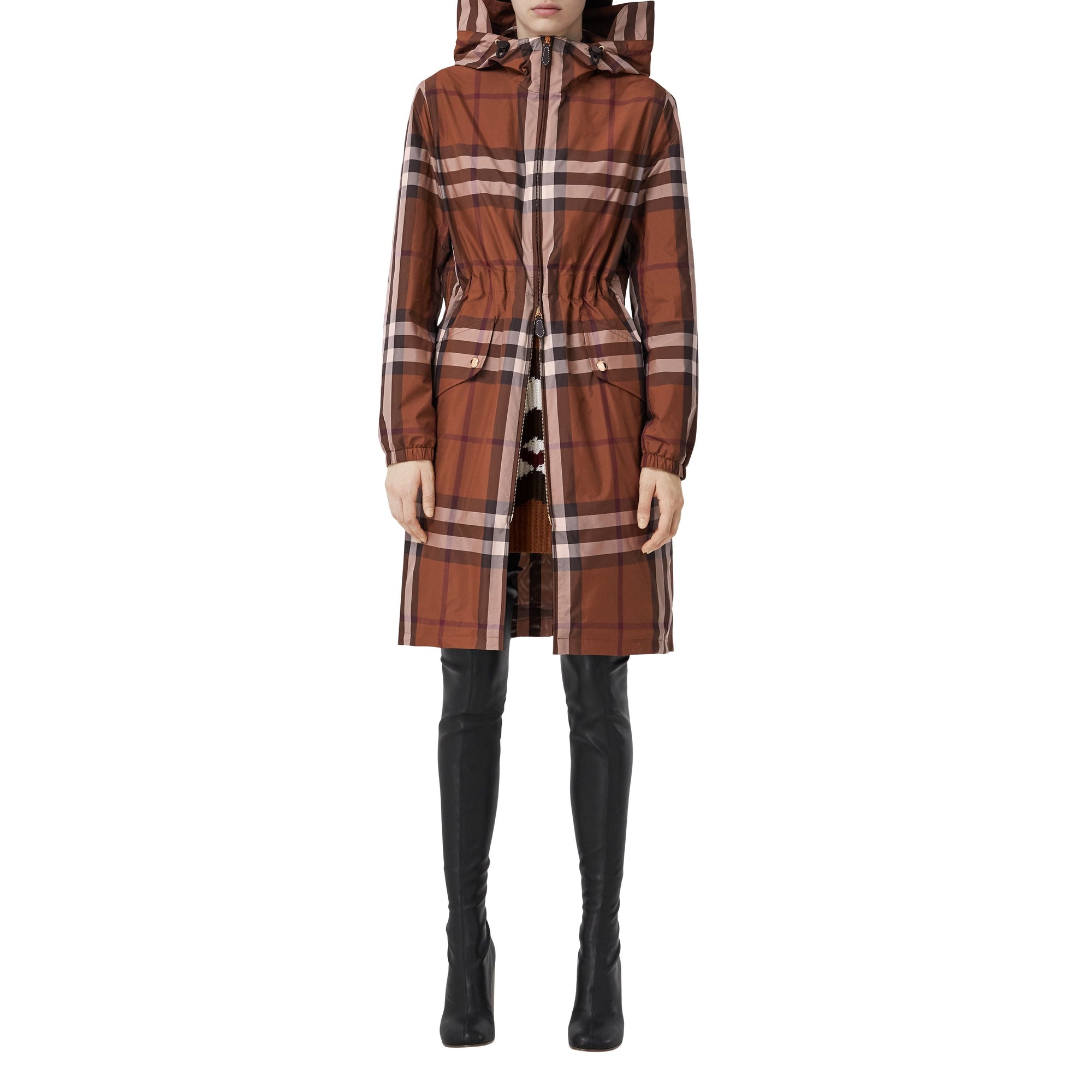 Parka légère à motif check - Dark Birch Brown Check