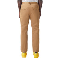 Pantalon chino slim extensible à motif monogramme - Camel