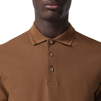 Polo en piqué de coton - Dark Birch Brown