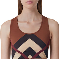 Top court stretch à chevrons - Dark Birch Brown