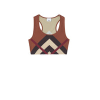 Top court stretch à chevrons - Dark Birch Brown