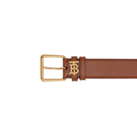 Ceinture initiale TB en cuir - Tan