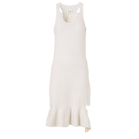 Robe péplum en laine à découpe - Oatmeal