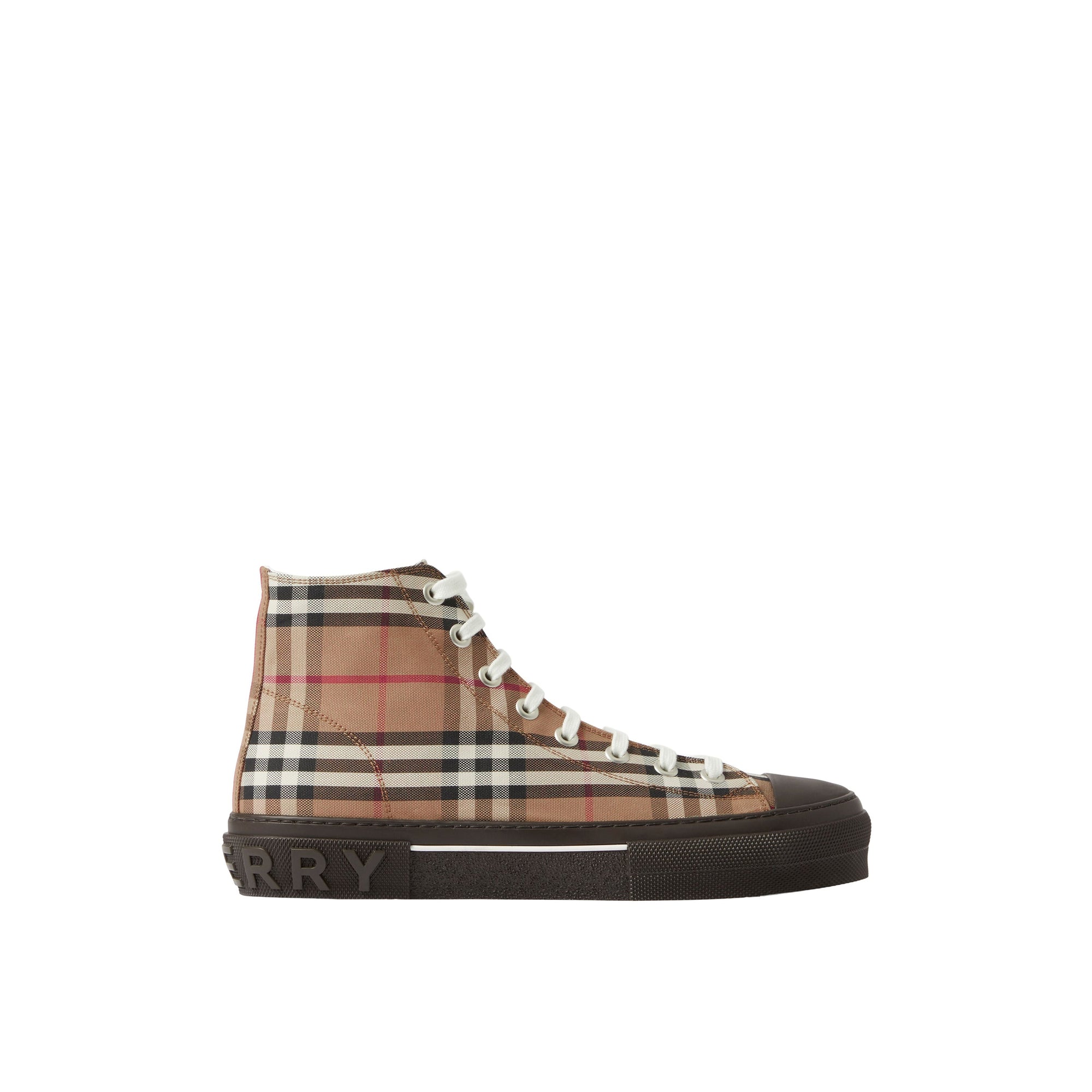 Sneakers montantes à motif check - Birch Brown Check