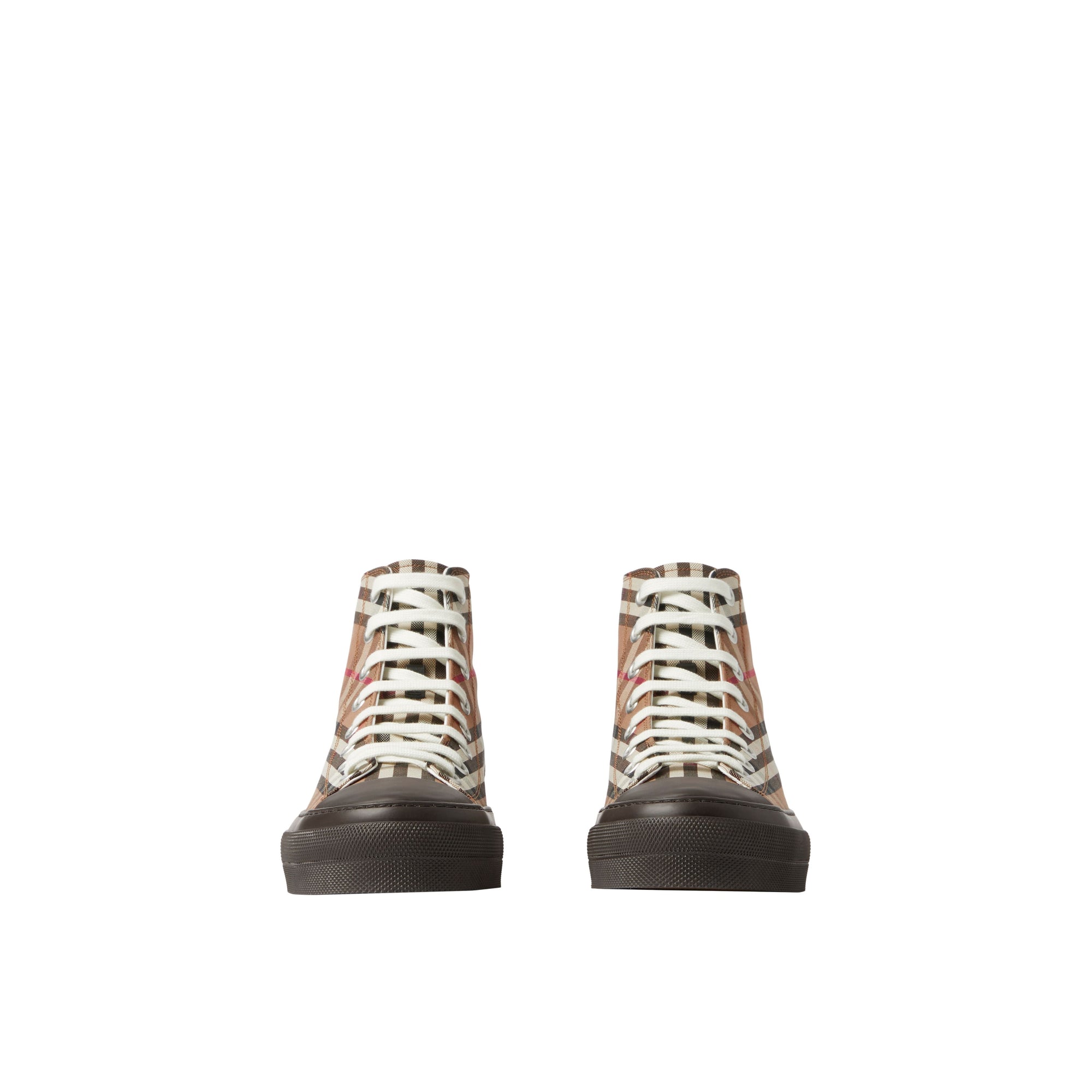 Sneakers montantes à motif check - Birch Brown Check