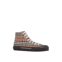 Sneakers montantes à motif check - Birch Brown Check