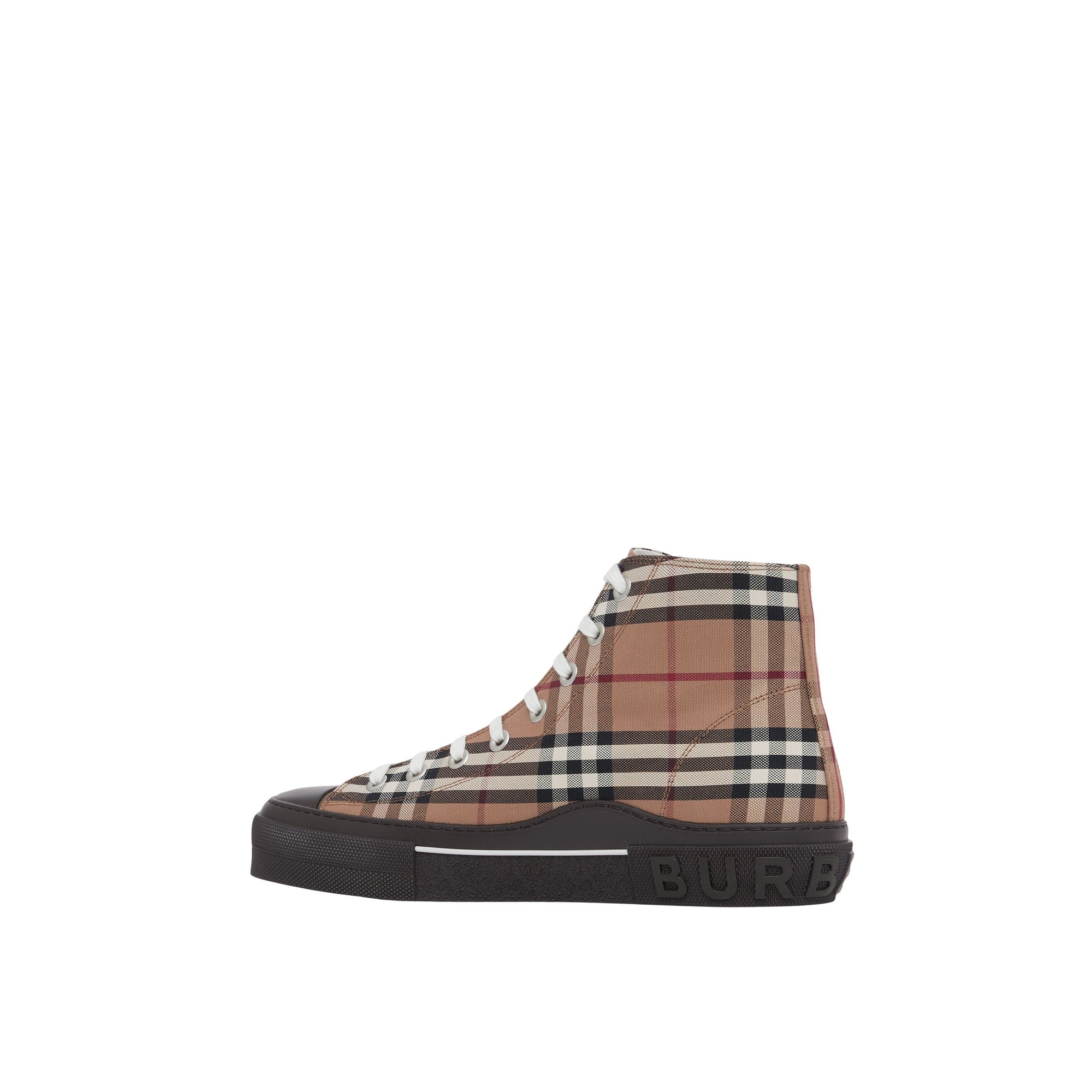 Sneakers montantes à motif check - Birch Brown Check