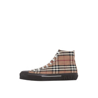 Sneakers montantes à motif check - Birch Brown Check
