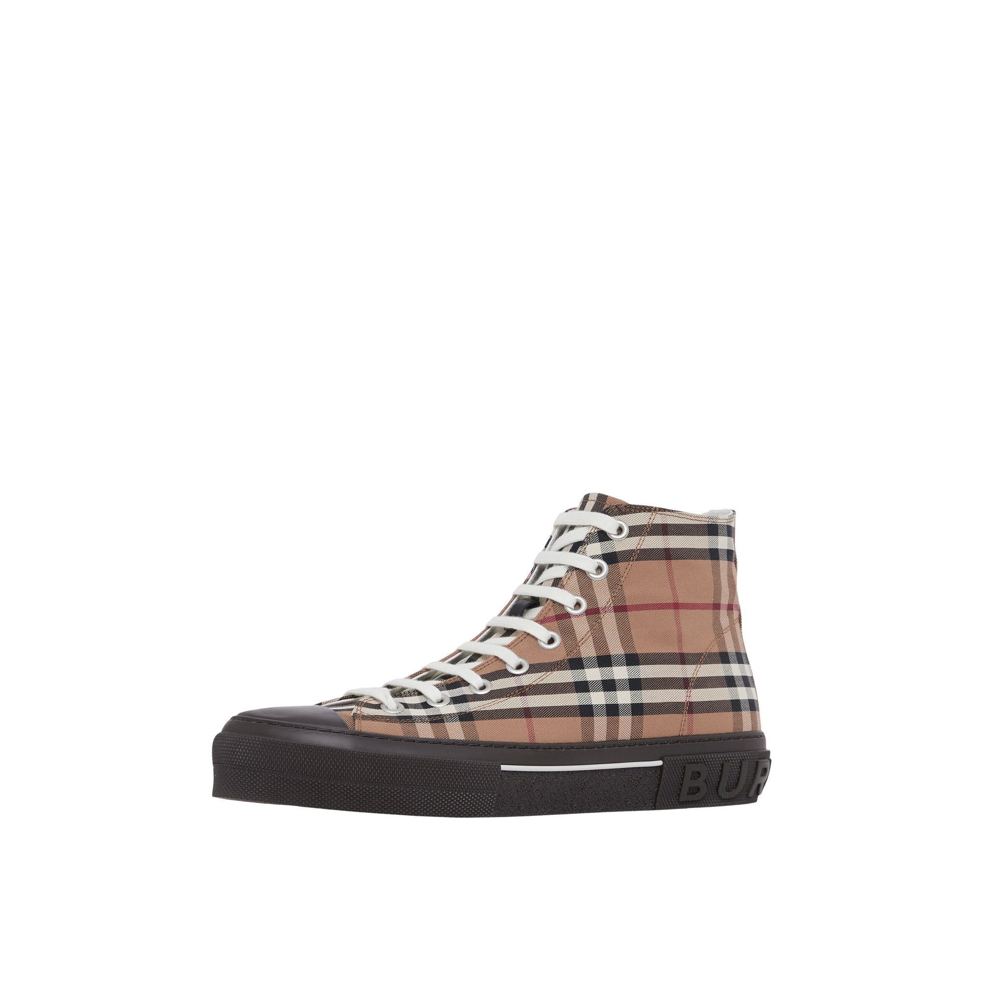 Sneakers montantes à motif check - Birch Brown Check