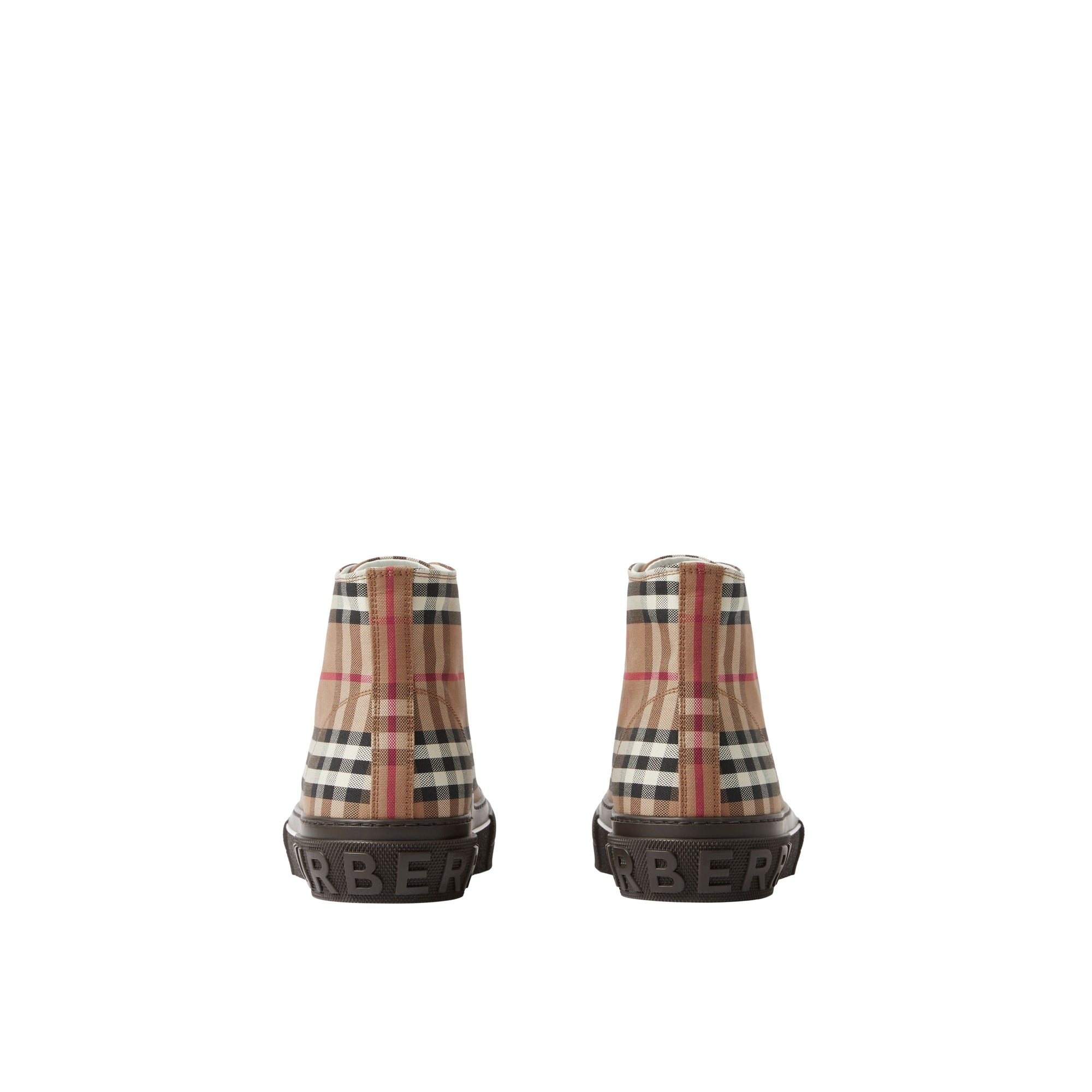 Sneakers montantes à motif check - Birch Brown Check