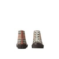 Sneakers montantes à motif check - Birch Brown Check