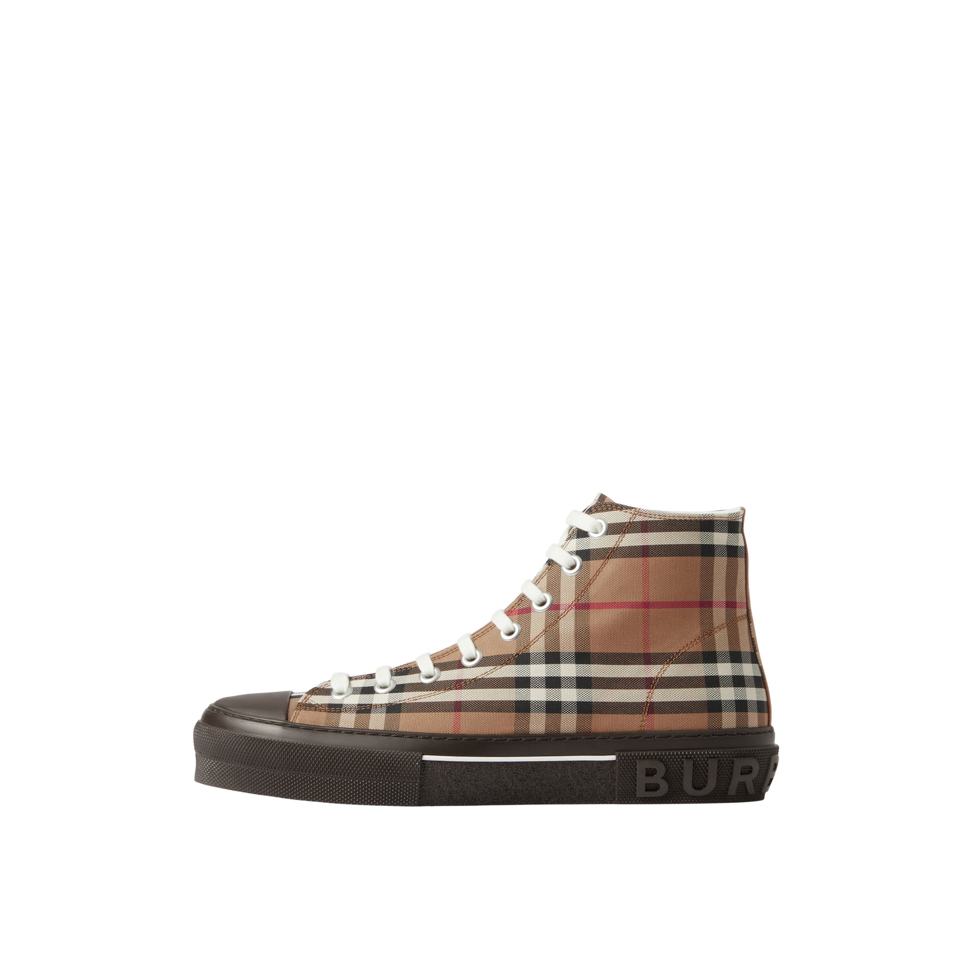 Sneakers montantes à motif check - Birch Brown Check