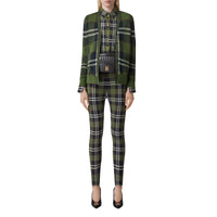 Legging stretch Vintage Check - Dark Olive Green Check