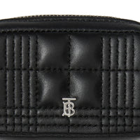 Pochette Lola en cuir d'agneau matelassé - Black
