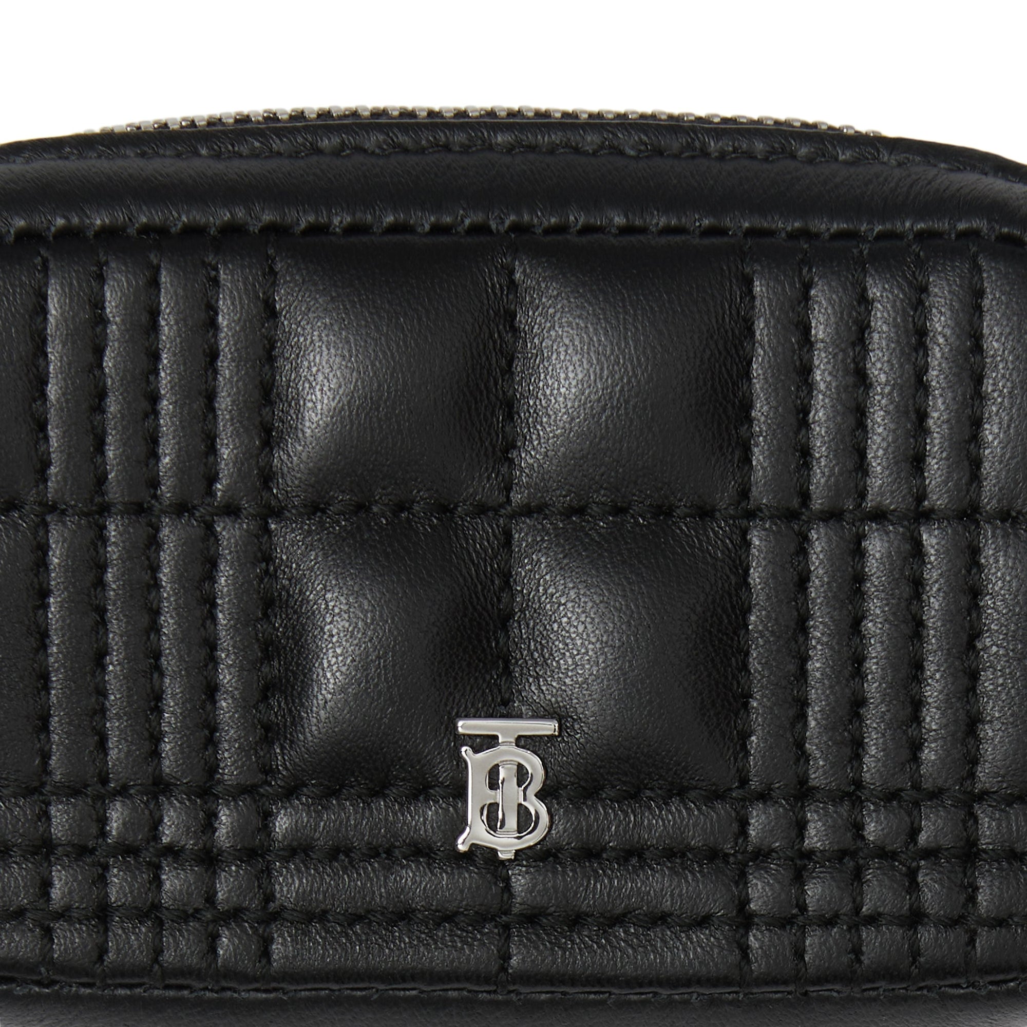 Pochette Lola en cuir d'agneau matelassé - Black